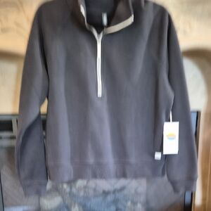 Vuori Women's Dark Gray Zip-Up Sweater